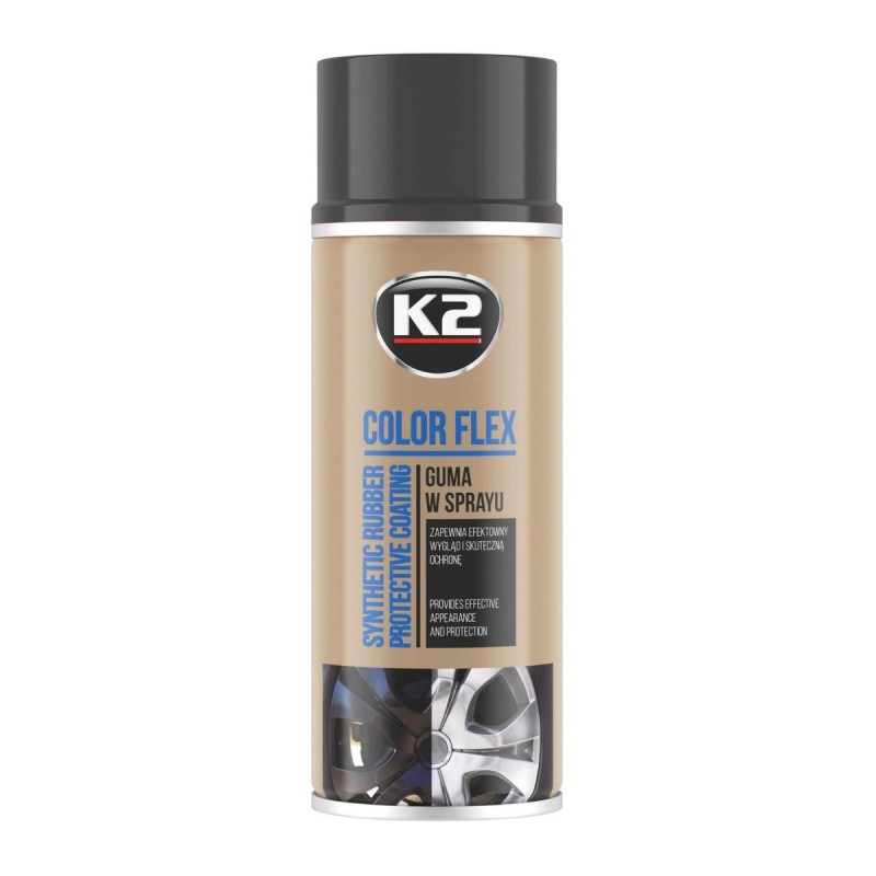 K2-COLOR FLEX GUMA CZARNY MAT 400ML