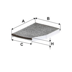 FILTRON CABIN FILTER CARBON K 1338A