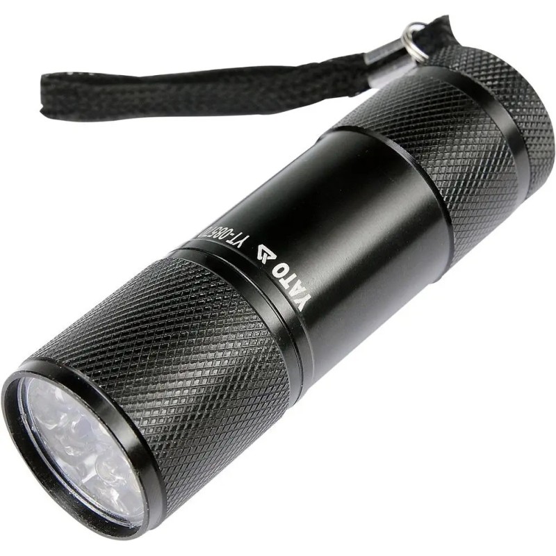 YATO LATARKA ALUMINIOWA, 9 LED, CZARNA YT-08570