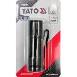 YATO LATARKA ALUMINIOWA, 9 LED, CZARNA YT-08570