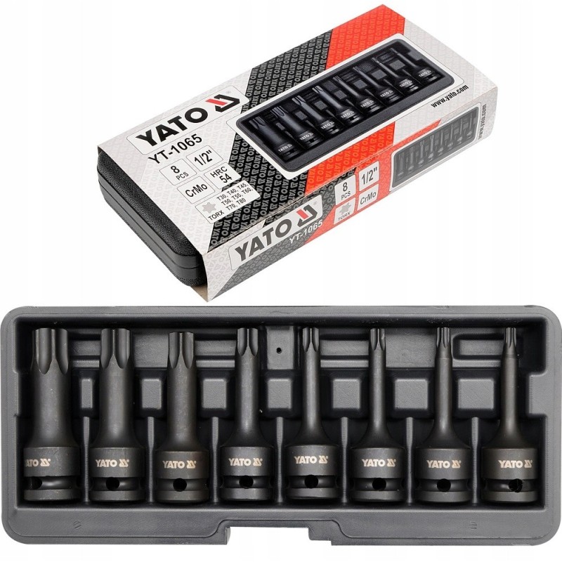 YATO ZESTAW TRZPIEN. KLUCZY UDAR. TORX 8CZ. YT-1065