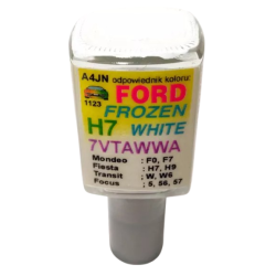 ARASYSTEM LAKIER SAMOCHODOWY 10ML 7VTAWWA FORD H7 FROZEN WHITE