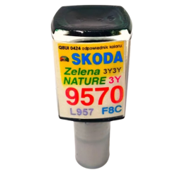 ARASYSTEM LAKIER SAMOCHODOWY 10ML SKODA 9570 F8C 3Y3Y ZIELONA NATU